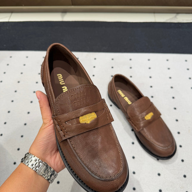PENNY LOAFERS WITH GOLD COIN IN ALOEWOOD CALFSKIN