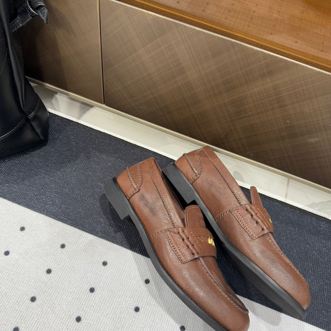 PENNY LOAFERS WITH GOLD COIN IN ALOEWOOD CALFSKIN
