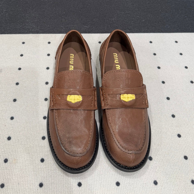 PENNY LOAFERS WITH GOLD COIN IN ALOEWOOD CALFSKIN