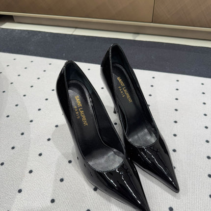 NORMA PUMPS IN BLACK GLOSSY SHEEPSKIN