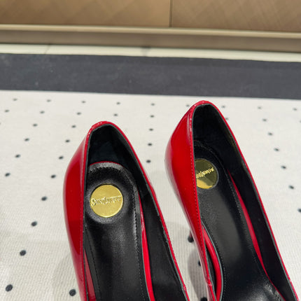 NORMA PUMPS IN RED GLOSSY SHEEPSKIN