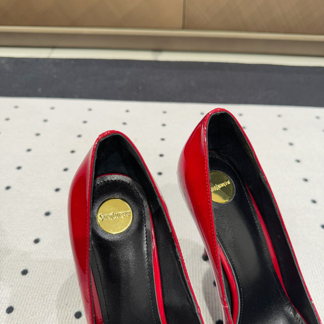 NORMA PUMPS IN RED GLOSSY SHEEPSKIN