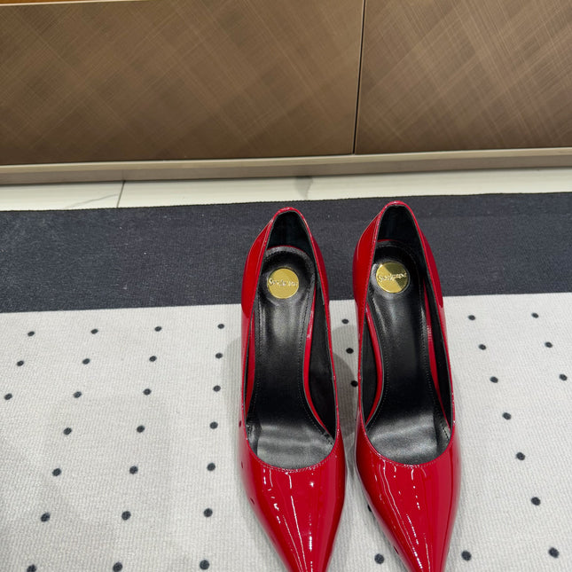 NORMA PUMPS IN RED GLOSSY SHEEPSKIN
