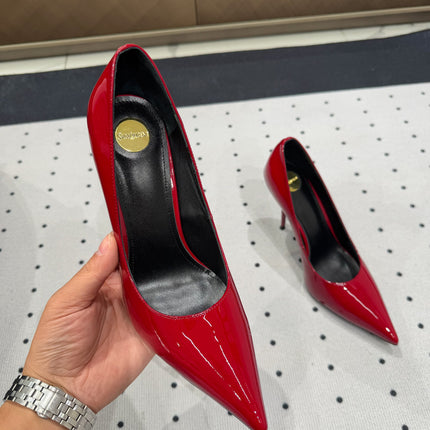 NORMA PUMPS IN RED GLOSSY SHEEPSKIN