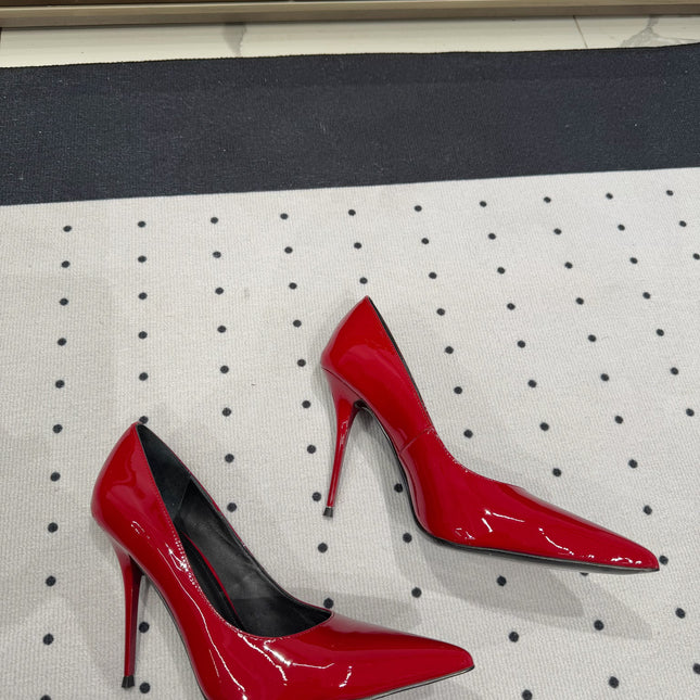 NORMA PUMPS IN RED GLOSSY SHEEPSKIN