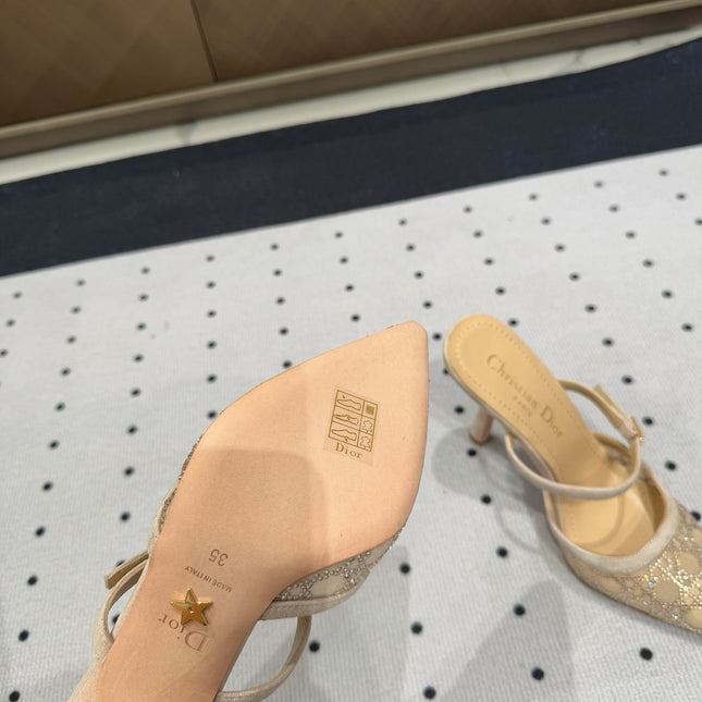 HIGH HEELS MULE IN CAMEL BEIGE LAMB SUEDE 10 CM