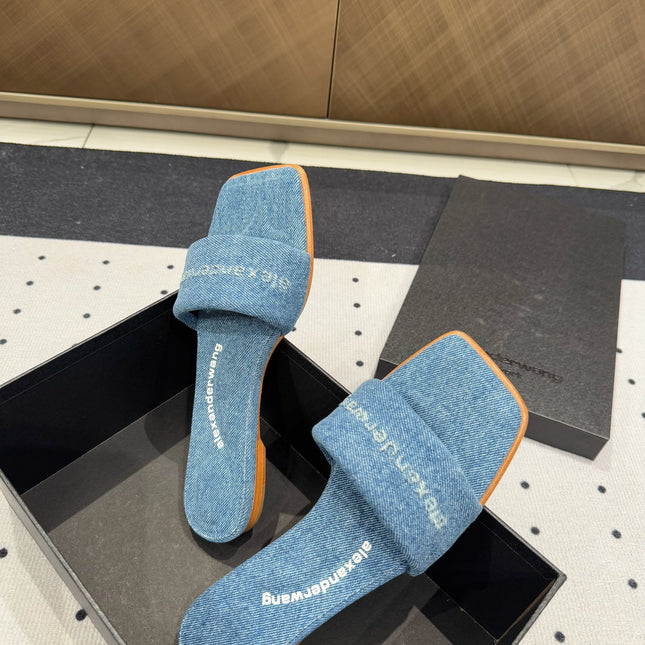 VY POOL SANDAL IN CERULEAN BLUE DENIM