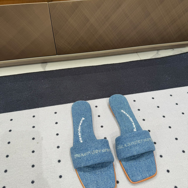 VY POOL SANDAL IN CERULEAN BLUE DENIM