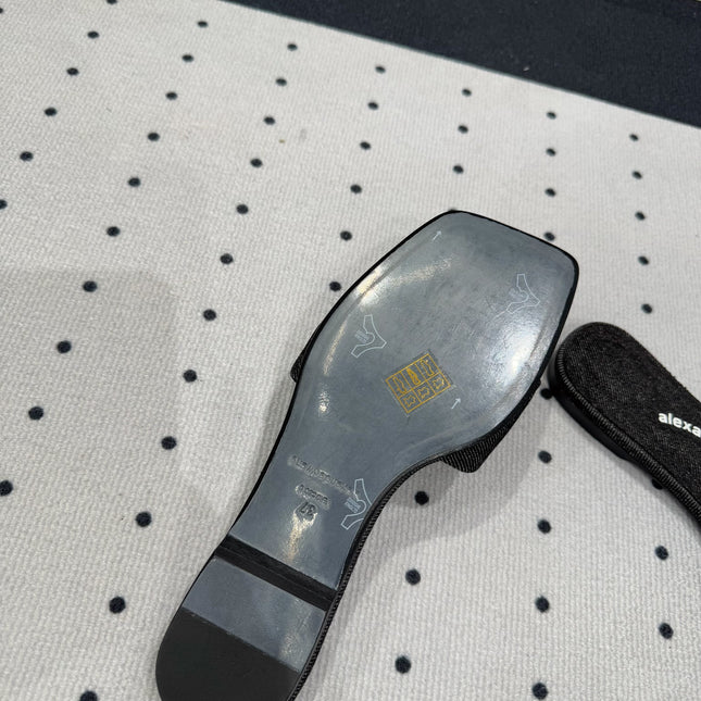 VY POOL SANDAL IN BLACK DENIM