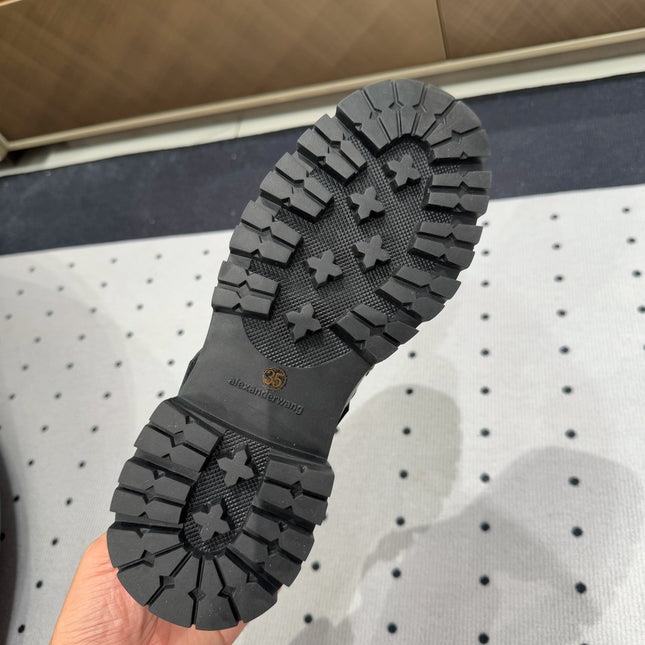 CARTER MID-HEEL LOAFER 55MM IN BLACK CALFSKIN