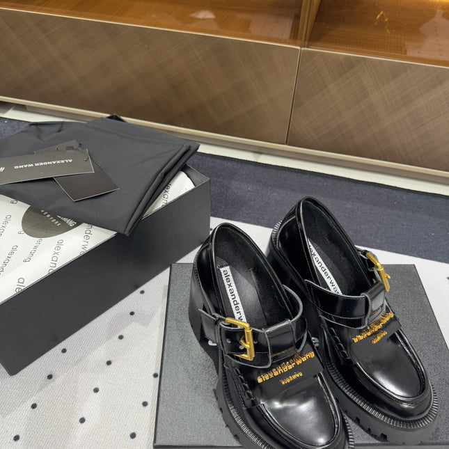 CARTER HIGH-HEEL LOAFER 85MM IN BLACK CALFSKIN