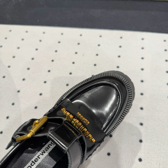 CARTER HIGH-HEEL LOAFER 85MM IN BLACK CALFSKIN