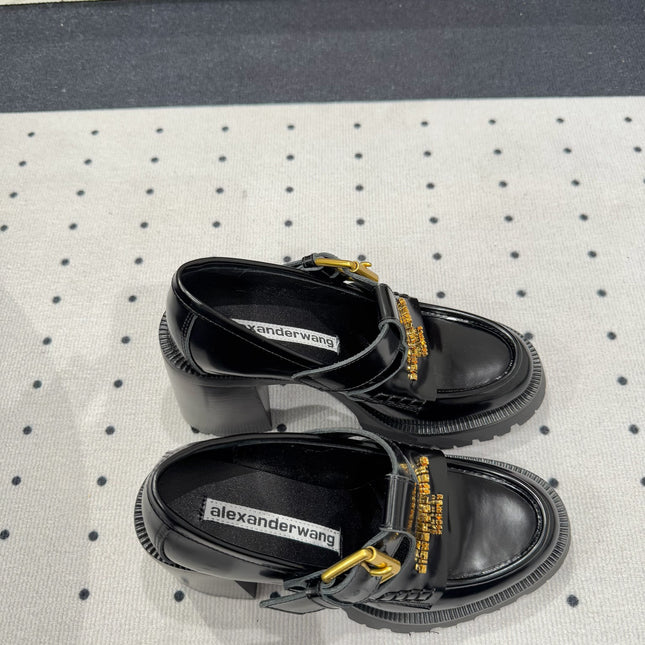 CARTER HIGH-HEEL LOAFER 85MM IN BLACK CALFSKIN