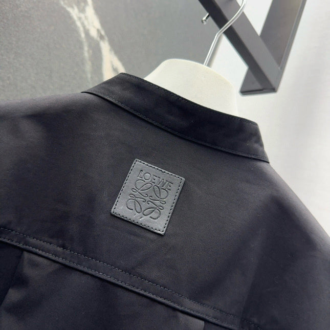 Loewe 25 Shirt Dress Black Cotton