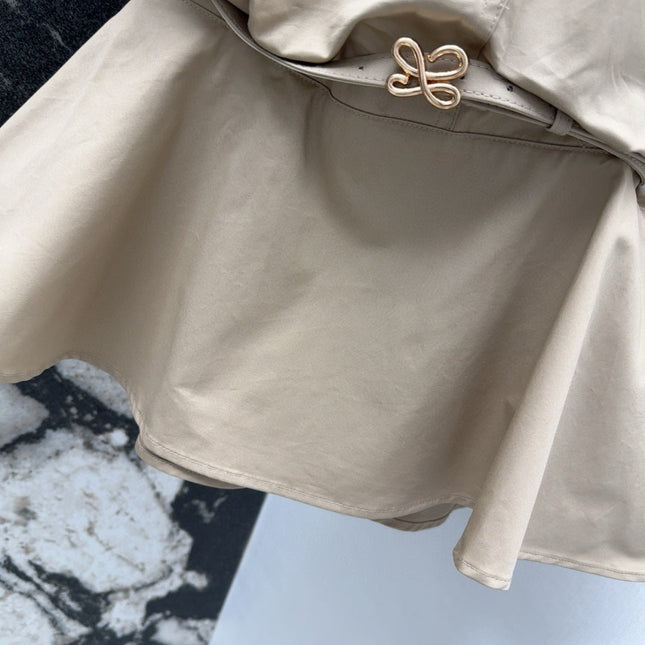 Loewe 25 Shirt Dress Beige Cotton