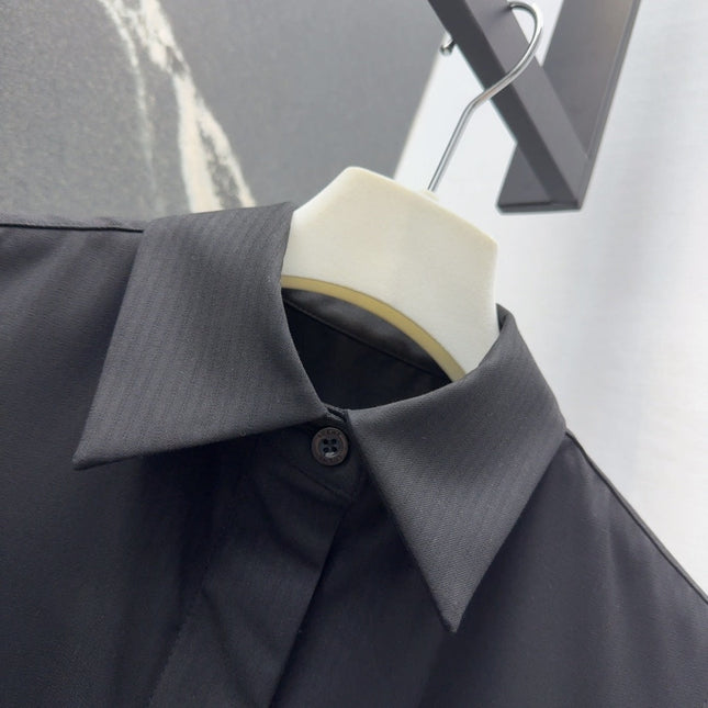 Loewe 25 Drape Sleeveless Dress Black Polyester Fiber