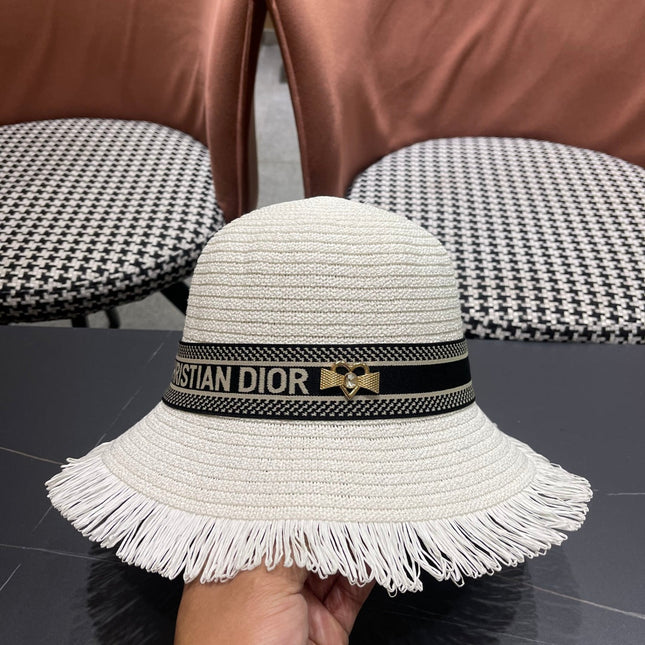 BUCKET HAT IN WHITE RAFFIA 653604