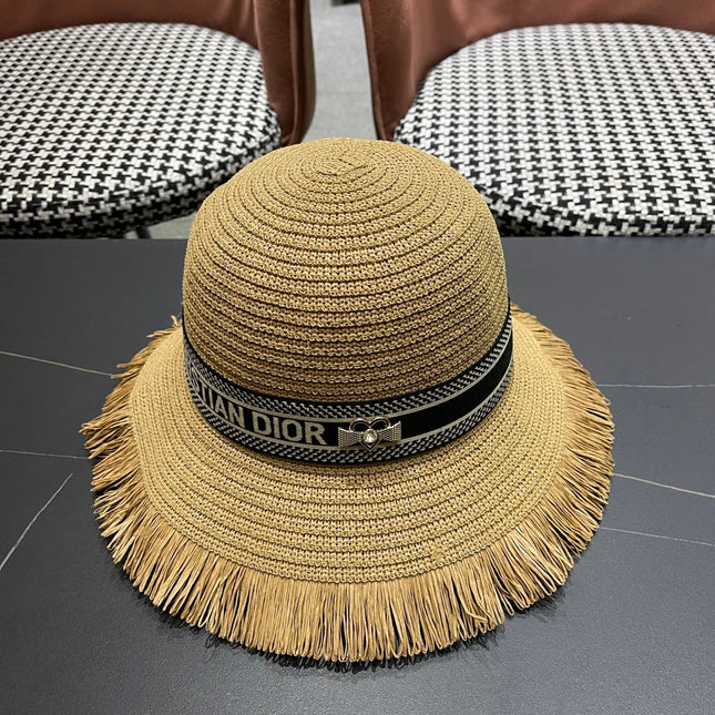 BUCKET HAT IN BEIGE RAFFIA 653605