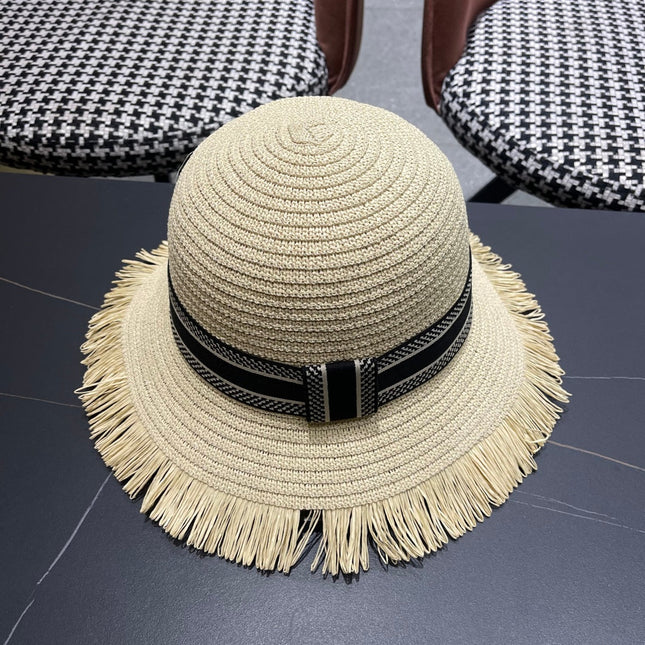 BUCKET HAT IN BEIGE RAFFIA 653607