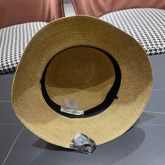 BUCKET HAT IN BEIGE RAFFIA MIX PEARL