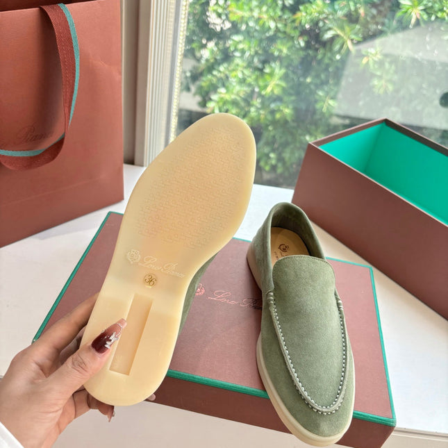 LP LOAFERS 25S IN OLIVE GRAY CASHMERE