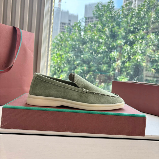 LP LOAFERS 25S IN OLIVE GRAY CASHMERE
