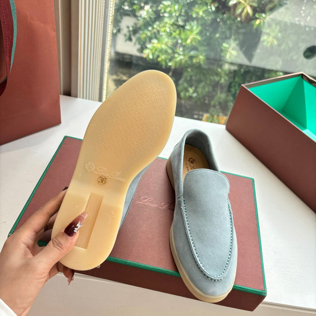 LP LOAFERS 25S IN DUSTY GREEN GRAY CASHMERE