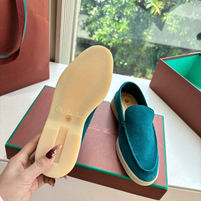 LP LOAFERS 25S IN OCEAN BLUE CASHMERE
