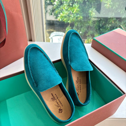 LP LOAFERS 25S IN OCEAN BLUE CASHMERE