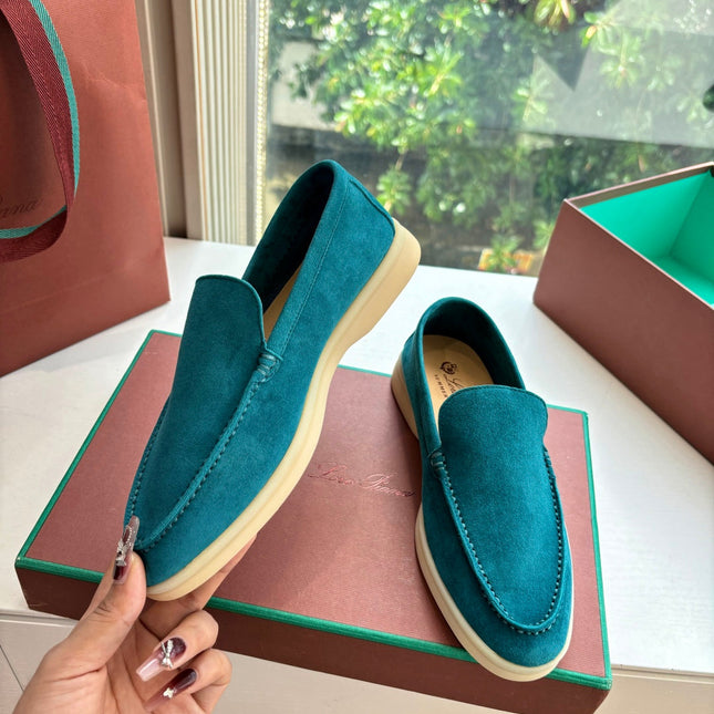 LP LOAFERS 25S IN OCEAN BLUE CASHMERE