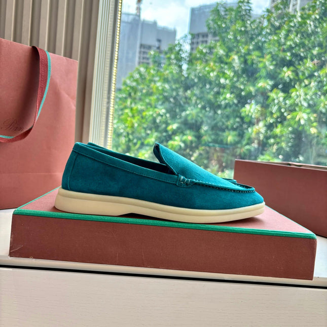 LP LOAFERS 25S IN OCEAN BLUE CASHMERE