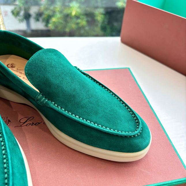 LP LOAFERS 25S IN TEAL GREEN CASHMERE
