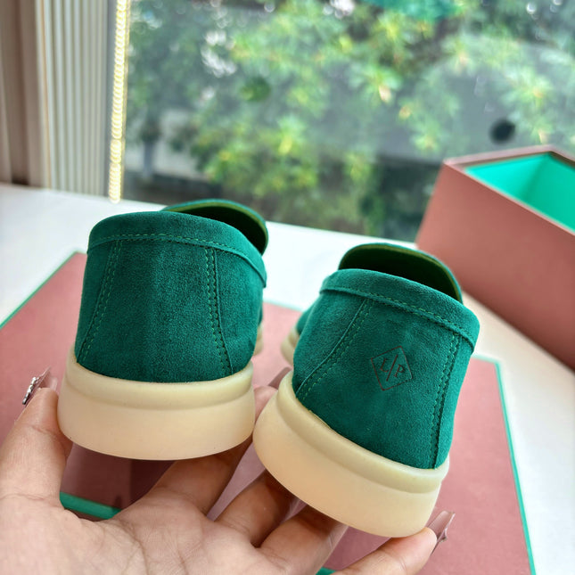 LP LOAFERS 25S IN TEAL GREEN CASHMERE