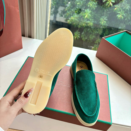 LP LOAFERS 25S IN TEAL GREEN CASHMERE