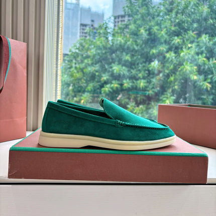 LP LOAFERS 25S IN TEAL GREEN CASHMERE