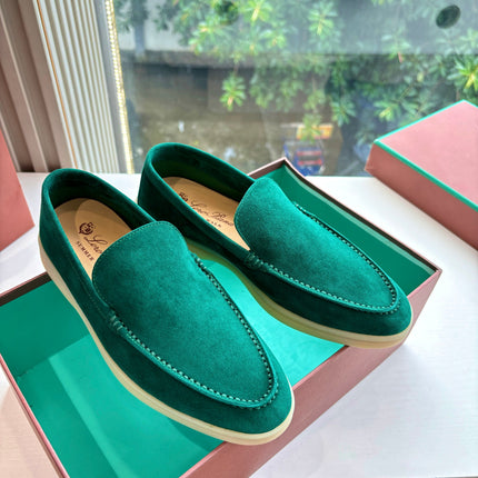 LP LOAFERS 25S IN TEAL GREEN CASHMERE