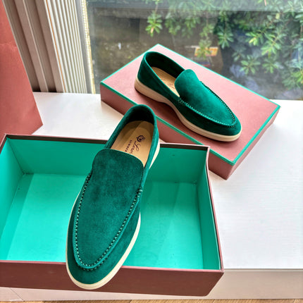 LP LOAFERS 25S IN TEAL GREEN CASHMERE