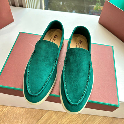 LP LOAFERS 25S IN TEAL GREEN CASHMERE