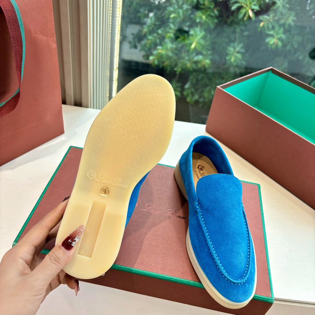 LP LOAFERS 25S IN BLUE CASHMERE