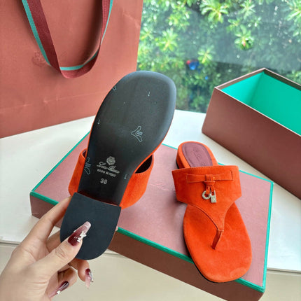 LP THONG SANDALS 25S IN ORANGE SUEDE