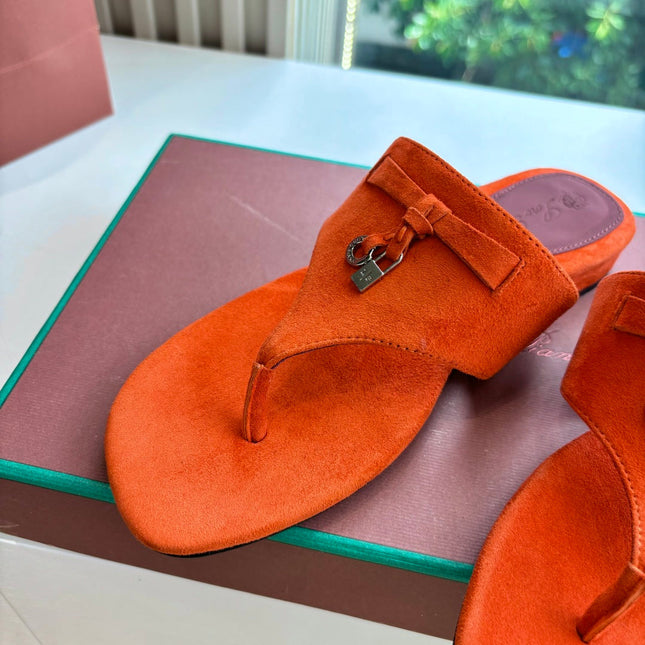 LP THONG SANDALS 25S IN ORANGE SUEDE