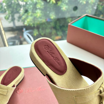 LP THONG SANDALS 25S IN PASTEL YELLOW SUEDE