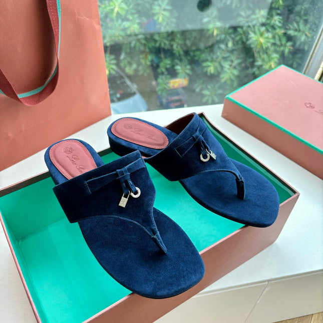 LP THONG SANDALS 25S IN MIDNIGHT BLUE SUEDE