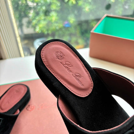 LP THONG SANDALS 25S IN BLACK SUEDE