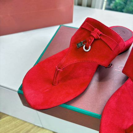 LP THONG SANDALS 25S IN RED SUEDE