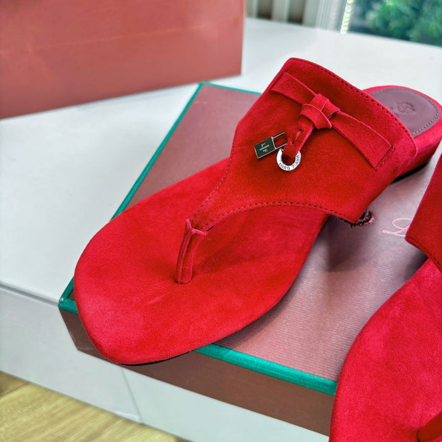 LP THONG SANDALS 25S IN RED SUEDE