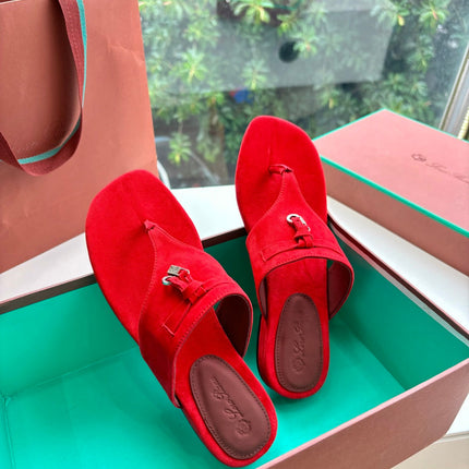 LP THONG SANDALS 25S IN RED SUEDE