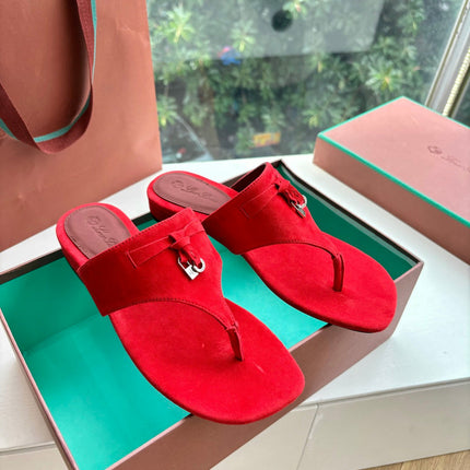 LP THONG SANDALS 25S IN RED SUEDE