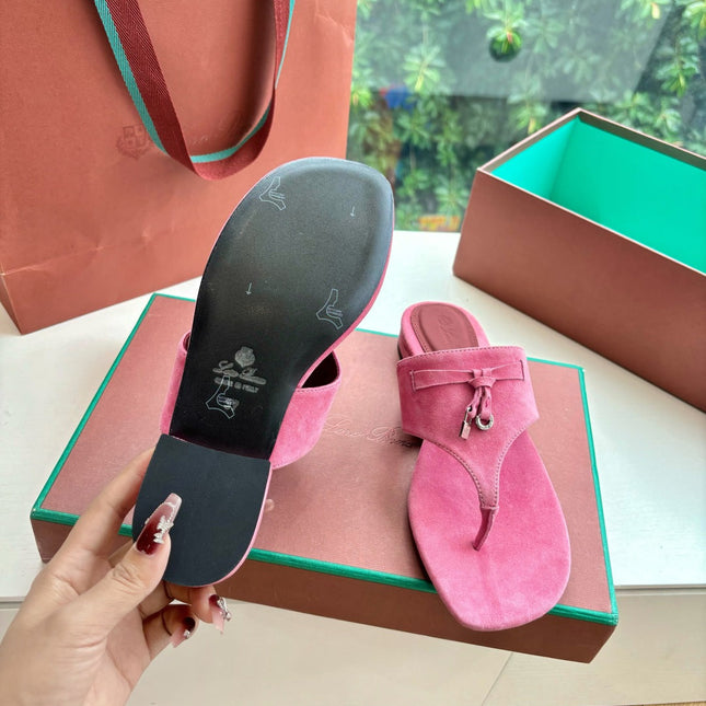 LP THONG SANDALS 25S IN PINK SUEDE