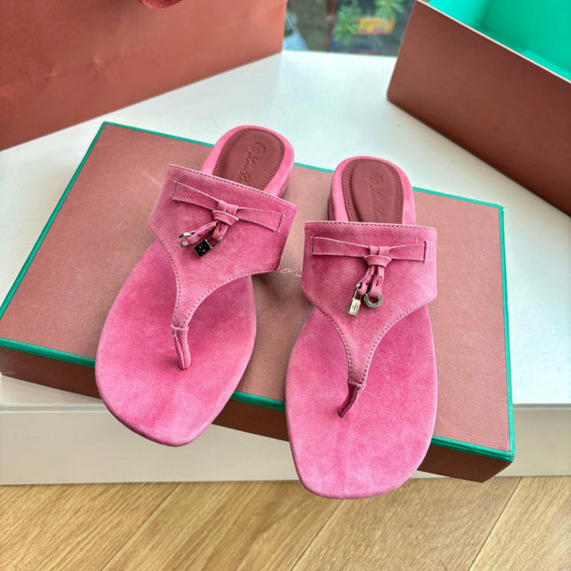 LP THONG SANDALS 25S IN PINK SUEDE